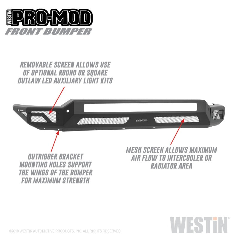 Westin 2020 Chevrolet Silverado 2500/3500 Pro-Mod Front Bumper