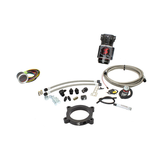 Snow Performance 2014+ GM Truck Stg 2 Bst Cooler F/I Water Inj. Kit (SS Braided Line/4AN) w/o Tank