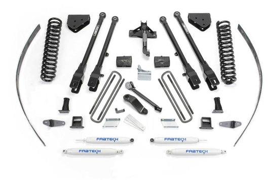 Fabtech 08-16 Ford F250 4WD w/Factory Overload 8in 4Link Sys w/Coils & Perf Shks