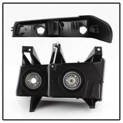 Xtune Chevy Colorado 04-12 OEM Headlights w/ Bumper Lights Black HD-JH-CCOL04-SET-BK