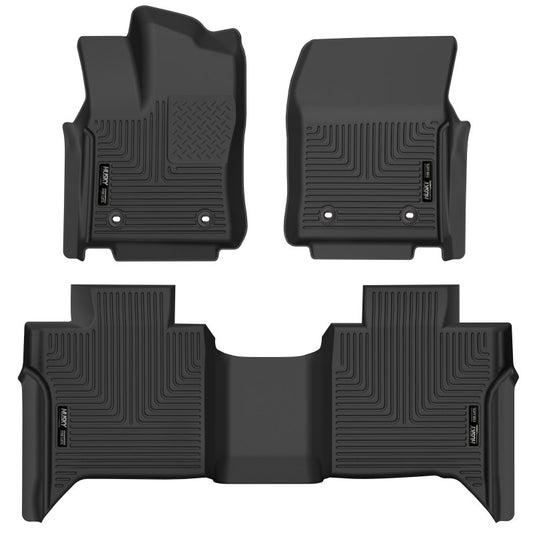 Husky Liners 2022 Toyota Tundra CrewMax X-ACT Front & 2nd Seat Floor Liner - Blk