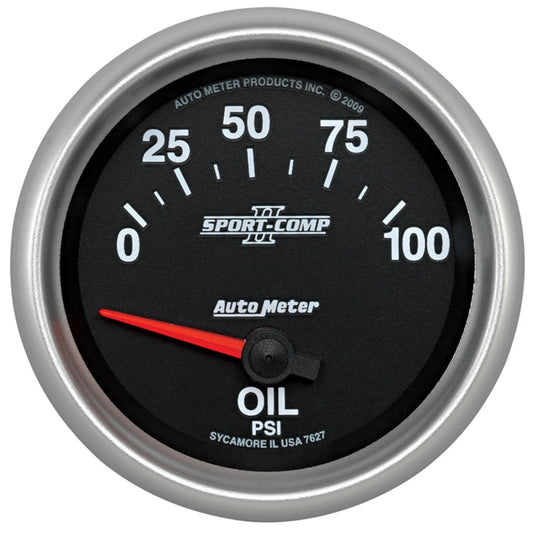 Autometer Sport-Comp II 0-100 PSI Short Sweep Electronic Oil Pressure Gauge