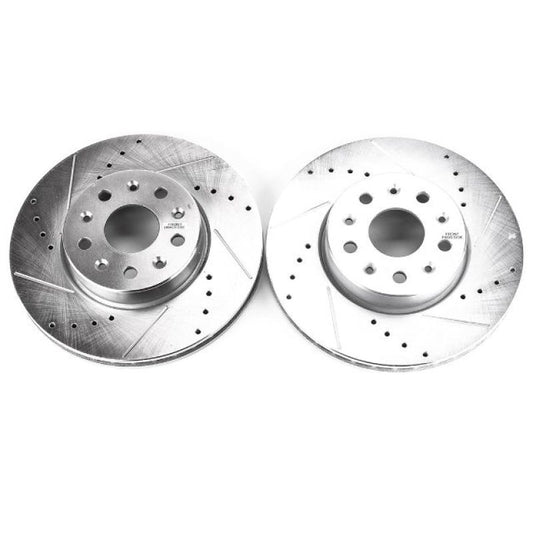 Power Stop 16-19 Chevrolet Camaro Front Evolution Drilled & Slotted Rotors - Pair