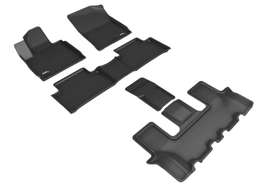 3D Maxpider 21-23 Kia Sorento 6-Seat Kagu Black R1 R2 R3