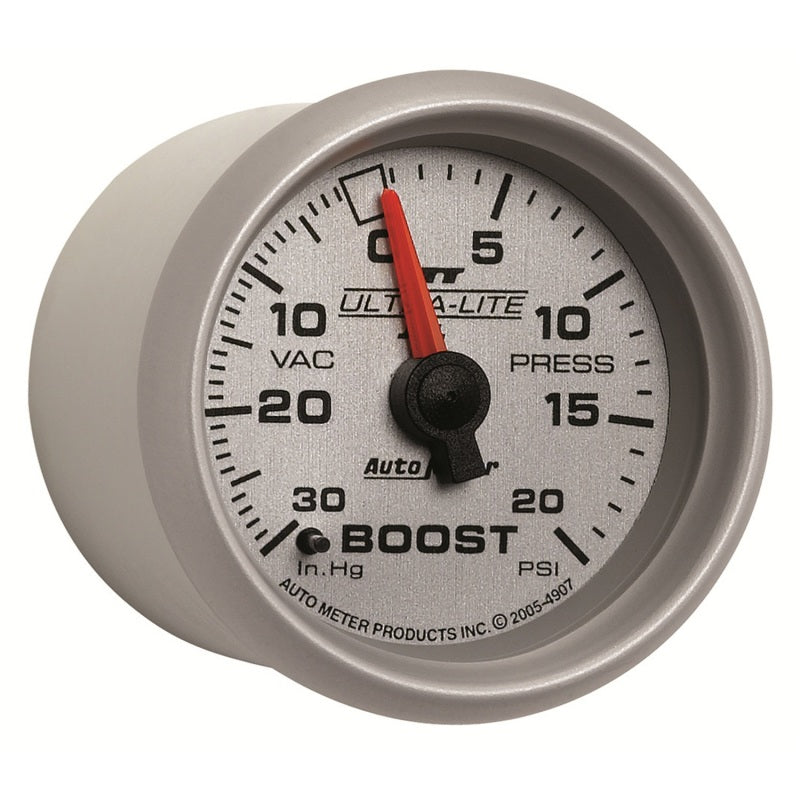 Autometer Ultra-Lite II 52mm 30 in Hg/20 psi Mechanical Boost/Vacuum Gauge