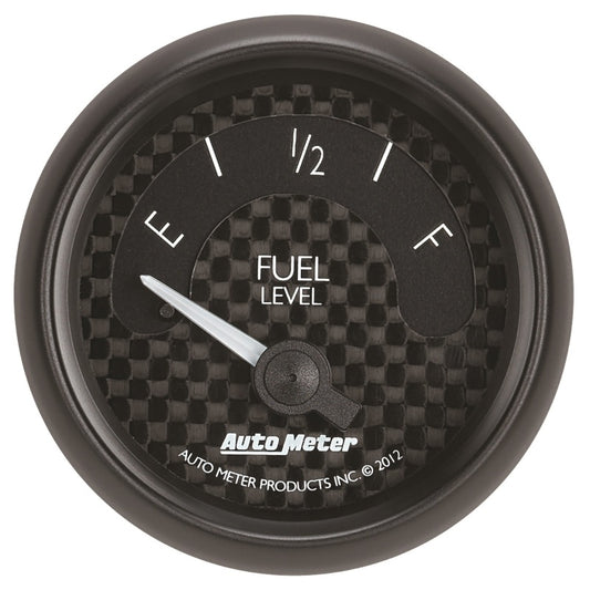 Autometer GT Series 52mm Short Sweep Electronic 0-90 ohms Fuel Level (For most 65-97 GM)