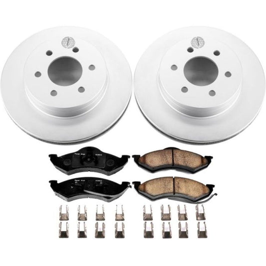 Power Stop 1999 Dodge Dakota Front Z17 Evolution Geomet Coated Brake Kit