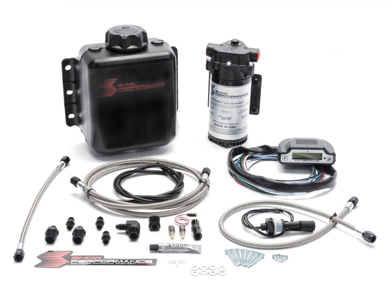 Snow Performance Stg 3 Boost Cooler DI 2D MAP Prog. Water Injection Kit (SS Braided Line & 4AN)