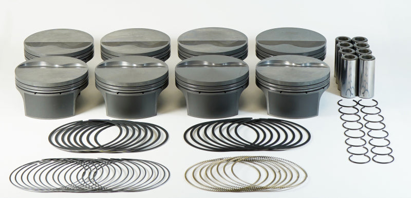 Mahle MS Piston Set GM LS 376ci 4.07in Bore 3.622in Stk 6.125in Rod .927 Pin -4cc 10.1 CR Set of 8