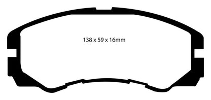 EBC 96-98 Acura SLX 3.2 Greenstuff Front Brake Pads