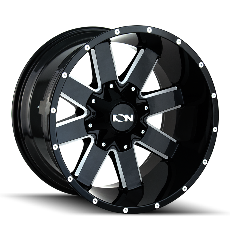 ION Type 141 20x9 / 6x135 BP / 0mm Offset / 106mm Hub Gloss Black Milled Wheel