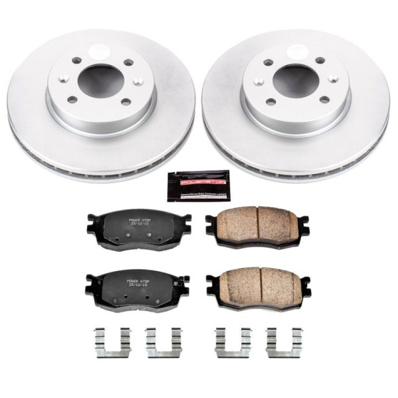 Power Stop 06-11 Hyundai Accent Front Z17 Evolution Geomet Coated Brake Kit