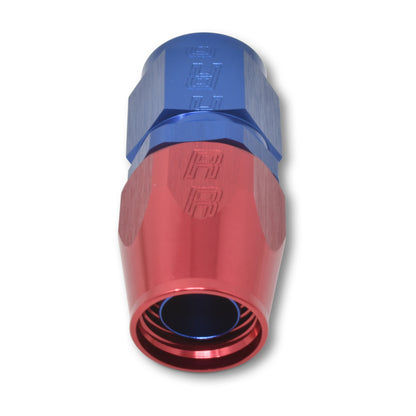 Russell Performance -8 AN Red/Blue Straight Full Flow Hose End