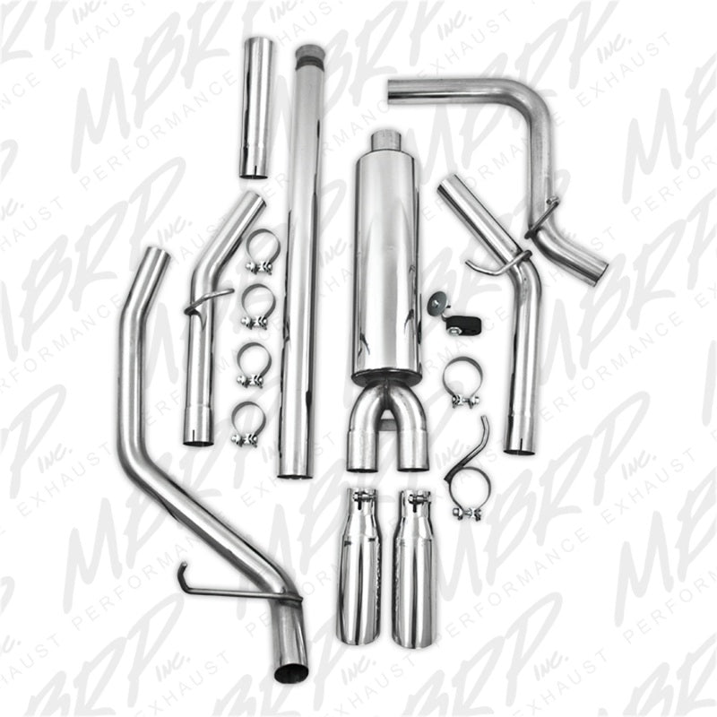 MBRP 14 Chevy/GMC 1500 Silverado/Sierra 4.3L V6/5.3L V8 Dual Split Side T409 3in Cat Back Exhaust