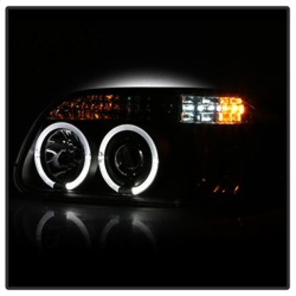 Spyder Ford Explorer 95-01 1PC Projector Headlights LED Halo Blk PRO-YD-FEXP95-HL-1PC-BK