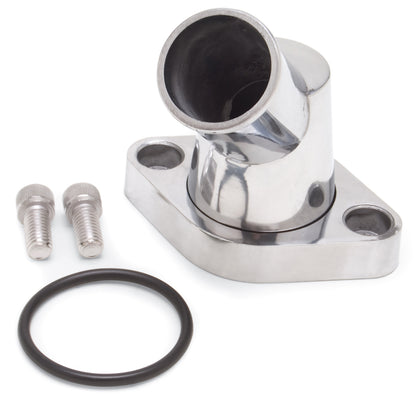 Edelbrock Waterneck SBC/BBC 45-Degree Two-Piece Cast Swivel Polished
