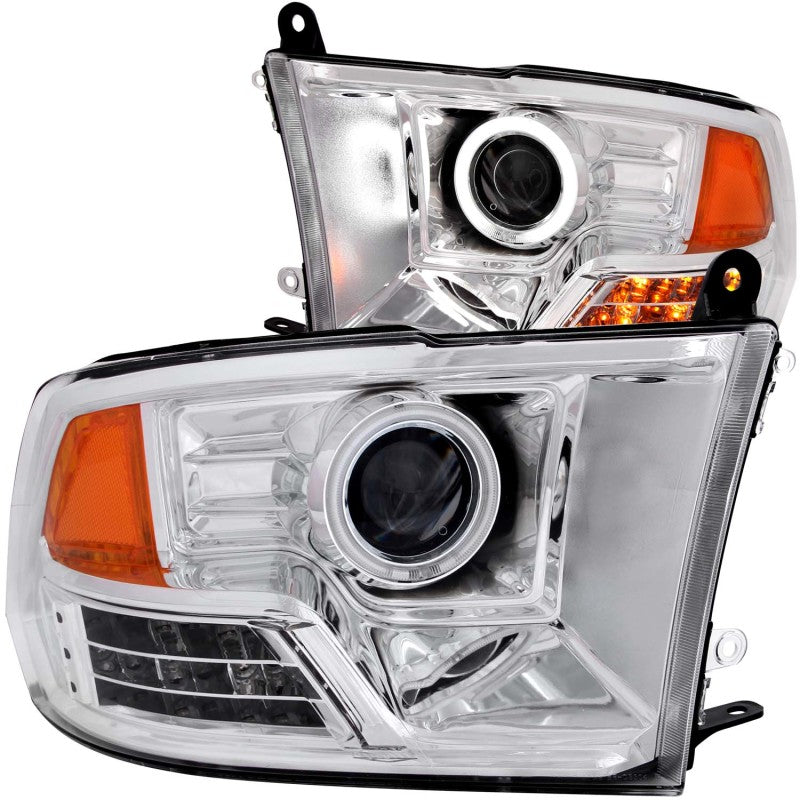 ANZO 2009-2016 Dodge Ram 1500 Projector Headlights w/ Halo Chrome (CCFL)