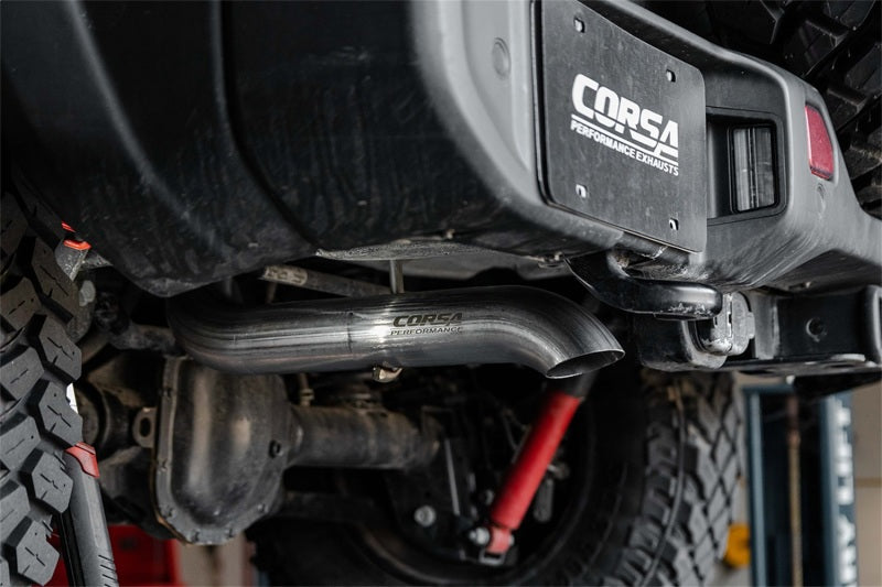 Corsa 2018-2024 Jeep Wrangler JLU 3.6L Sport 2.75in Cat-Back Exhaust w/ Turn Down Tip