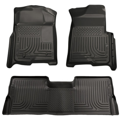 Husky Liners 09-12 Honda Pilot (All) WeatherBeater Combo Black Floor Liners (One Piece for 2nd Row)