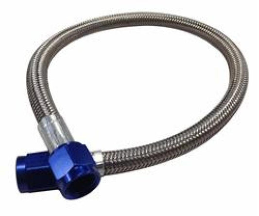 Fragola -4AN Hose Assembly Straight x Straight 48in Blue Nuts Nitrous Supply Line (4 Feet)