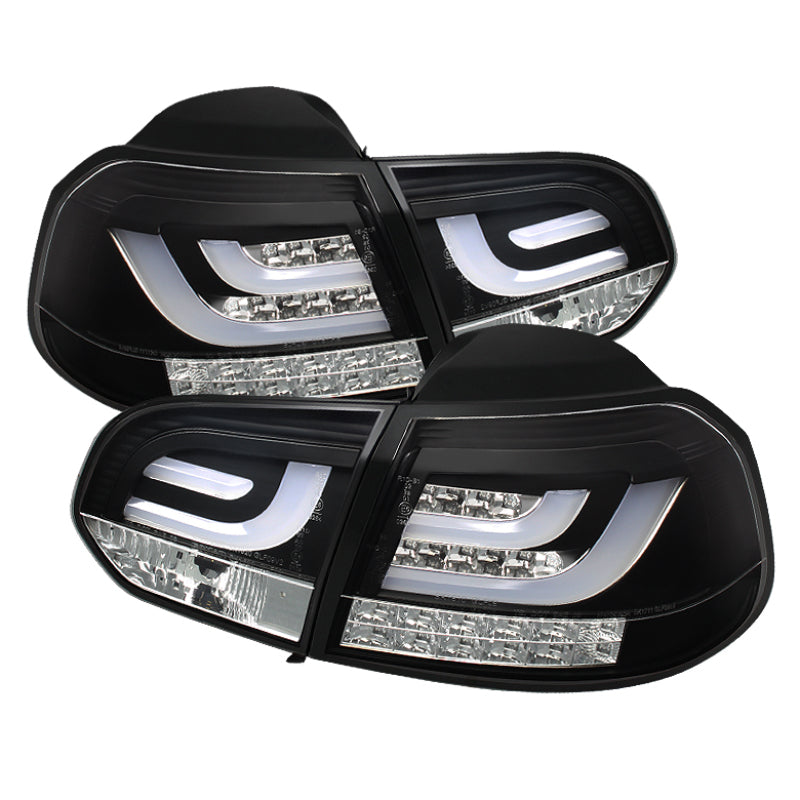 Spyder Volkswagen Golf/GTI 10-13 G2 Type With Light Bar LED Tail Lights Black ALT-YD-VG10-LED-G2-BK