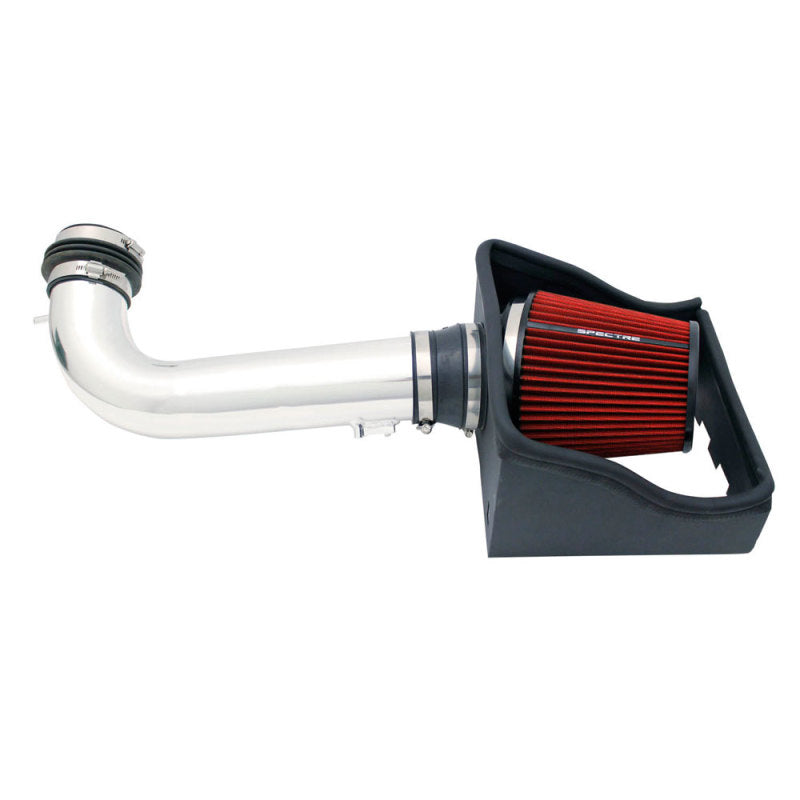 Spectre 09-10 Ford F150 V8-4.6L F/I Air Intake Kit - Polished w/Red Filter