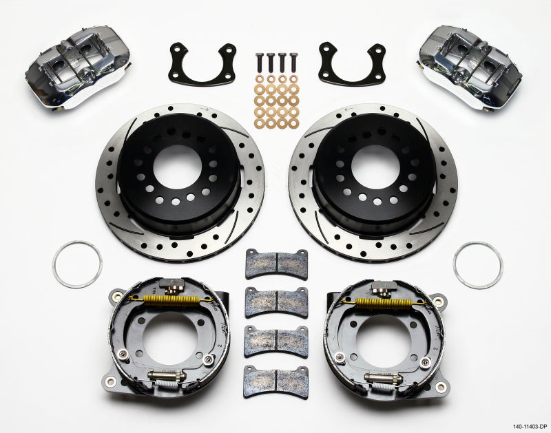 Wilwood Dynapro Low-Profile 11.00in P-Brake Kit Drill-Pol Small Ford 2.50in Offset