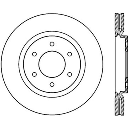 StopTech Power Slot 08-09 Infiniti QX4/QX56 / 07-09 Nissan Armada Left Front Slotted Cryo Rotor