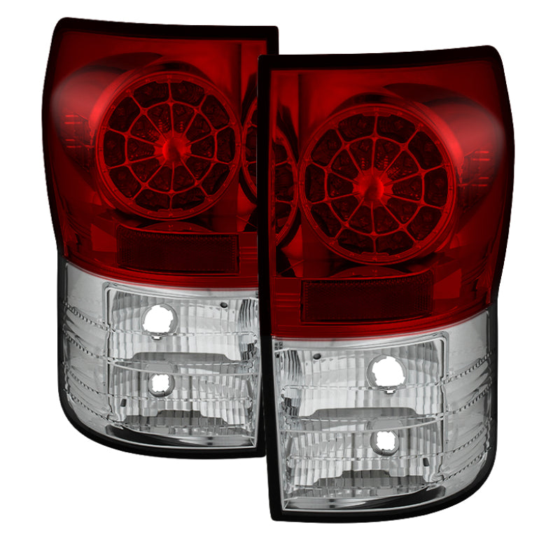 Spyder Toyota Tundra 07-13 LED Tail lights Red Clear ALT-YD-TTU07-LED-RC