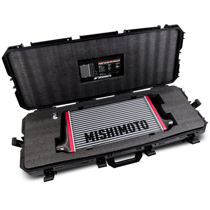 Mishimoto Universal Carbon Fiber Intercooler - Gloss Tanks - 600mm Black Core - C-Flow - P V-Band