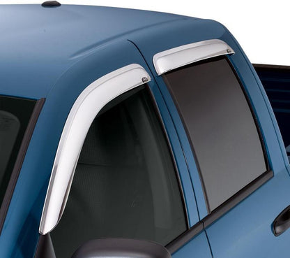 AVS 08-18 Dodge Journey Ventvisor Outside Mount Front & Rear Window Deflectors 4pc - Chrome