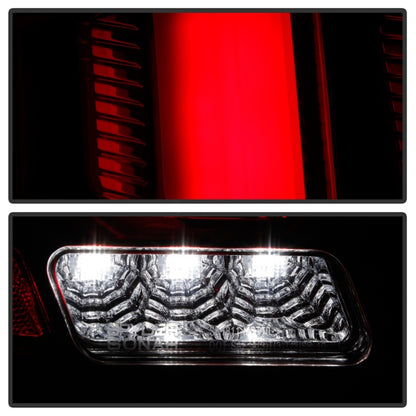 Spyder 10-12 Ford Mustang Red Light Bar LED Sequential Tail Lights - Blk ALT-YD-FM10-RBLED-BK