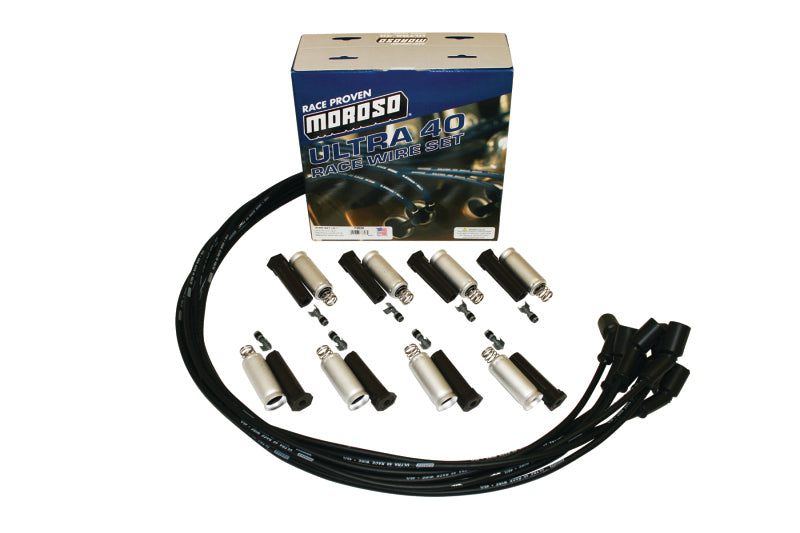 Moroso GM LS Ignition Wire Set - Ultra 40 - Unsleeved - Coil-On - Black