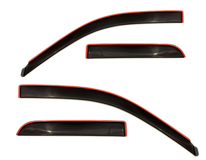 AVS 09-18 Dodge RAM 1500 Crew Cab Ventvisor Low Profile In-Channel Deflectors 4pc - Smoke