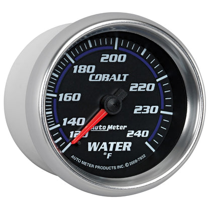 Autometer Cobalt 66mm 120-240 Degree F Mechanical Water Temperature Gauge