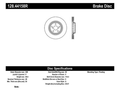 StopTech Drilled Sport Brake Rotor