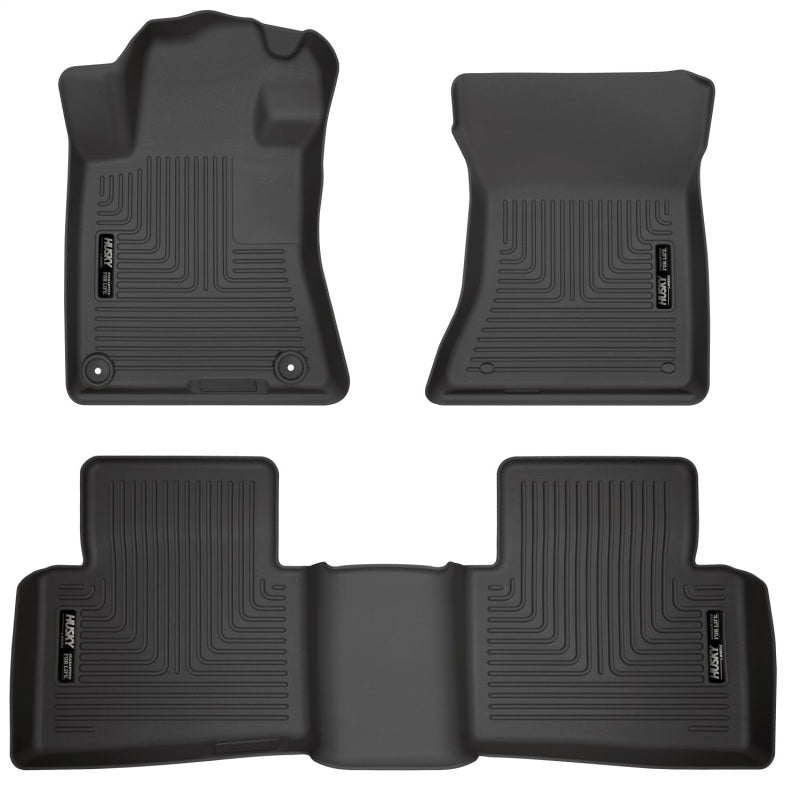 Husky Liners 19-23 Nissan Altima WeatherBeater Black Front & Second Seat Floor Liner