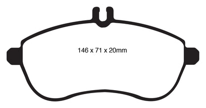 EBC 12-14 Mercedes-Benz C250 (W204) 1.8 Turbo Redstuff Front Brake Pads