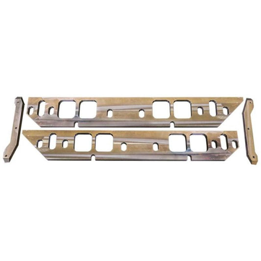 Moroso GM BBC Oval Port Intake Manifold Spacers - Machined Aluminum