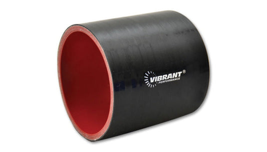 Vibrant - 4 Ply Reinforced Silicone Straight Hose Coupling - 5in I.D. x 3in long (BLACK)