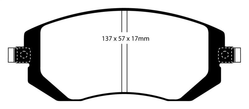 EBC 04-06 Saab 9-2X 2.0 Turbo Redstuff Front Brake Pads