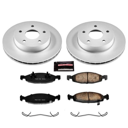 Power Stop 99-02 Jeep Grand Cherokee Front Z17 Evolution Geomet Coated Brake Kit