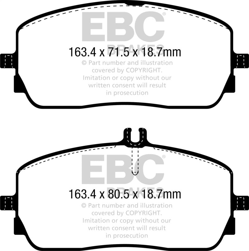 EBC 2020+ Mercedes-Benz GLA250 (H247) 2.0T Greenstuff Front Brake Pads