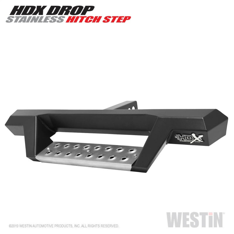 Westin HDX Stainless Drop Hitch Step 34in Step 2in Receiver - Textured Black