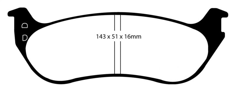 EBC 06-10 Ford Explorer 4.0 2WD Greenstuff Rear Brake Pads