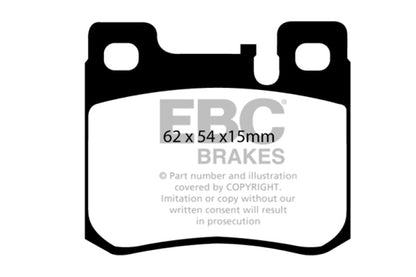 EBC 94-95 Mercedes-Benz C220 (W202) 2.2 (ASC) Yellowstuff Rear Brake Pads