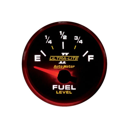 Autometer Ultra-Lite II 52mm 240-33 OHMS Short Sweep Electronic Fuel Level Gauge