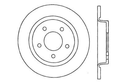 StopTech 04-10 Mazda3 Drilled Left Rear Rotor