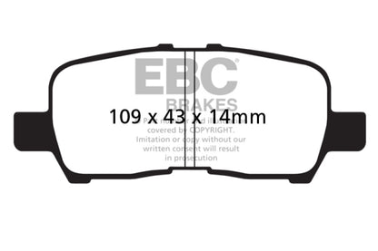 EBC 05-09 Buick Allure (Canada) 3.6 Yellowstuff Rear Brake Pads