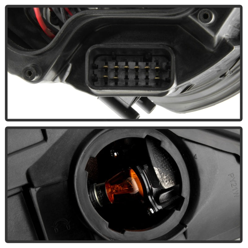 Spyder Porsche Cayman 05-08 Headlights - Halogen Model Only - Black PRO-YD-P98705-HID-DRL-BK